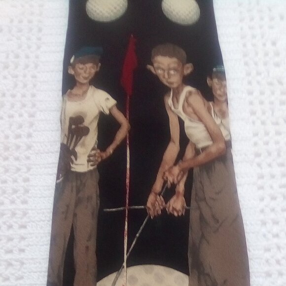 1995 Norman Rockwell Golf Tie by Brown & Bigelow - Picture 3 of 4